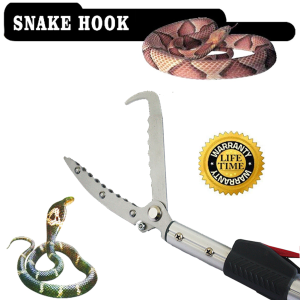 150cm Extendable Snake Tong Reptile Grabber Rattle Snake Catcher Wide Jaw Handling Tool with Lock and Comfortable Grip(Include Bag)