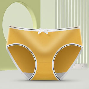 Lizida Ladies Panties Simple Female Student Mid-waist Cute Girl Panties Plus Size Panties