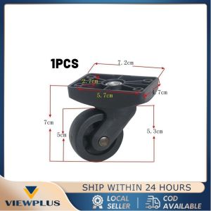 4Pcs Roda Caster / Roda Lemari / Roda Troli / Roda Gerobak / Roda Gepeng Karet 3in 360 Degree Hidup Tanpa Rem