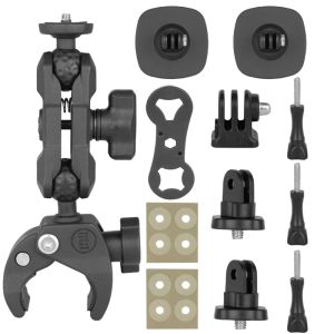 Insta360ตัวหนีบครอบสำหรับมอเตอร์ไซค์ที่ปลอดภัย X3 X2 X4 GoPro 13 11 10 9ชุดกล้องถ่ายภาพยึดแบบหนีบเพิ่มประสบการณ์การถ่ายทำ