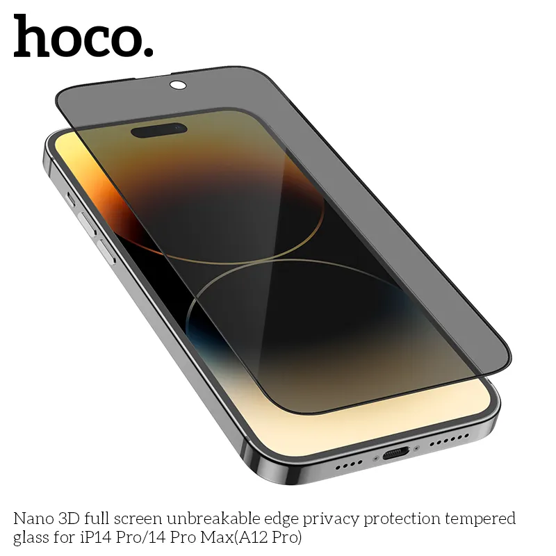 HOCO A12 Pro 100% Genuine Tempered Glass 3D Anti Drop Anti Peeping
