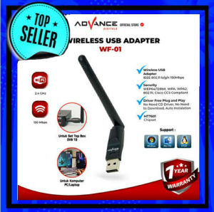 Advance USB Dongle Wifi Wireless Adapter Receiver WF-01 Komputer PC Laptop