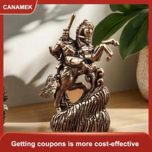 【CANAMEK】 Trang Trí Nội Thất Thủ Công Mỹ Nghệ Đồng Trung Quốc Thiên Chúa Của Sự Giàu Có Cưỡi Ngựa Quan Công Tượng Phụ Kiện Đồng Văn Phòng Bàn Trang Trí Nội Thất