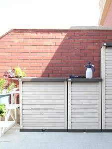Plastic Balcony Multi-layer Storage Cabinet Outdoor Storage Tool Cabinet Sunproof Balcony Outdoor Rainproof