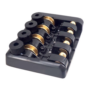 Professional Travel Bass Bridge for Headless 4 String Bass with Brass Roller Saddles Designed for Performance and Stability h260928