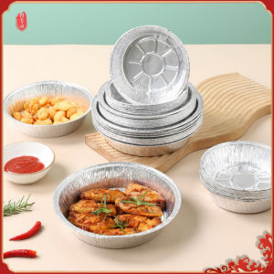 Baking Paper 50Pcs Air Fryer Disposable Baking Aluminum Foil Tin Tray Non-Stick Air Fryer Paper Tray Kitchen Accessories 烘焙纸 锡纸盘