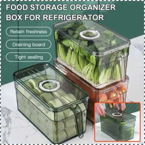 กล่องอาหาร พร้อมที่จับ กล่องเก็บของ โปร่งใส อาหารเกรด ประหยัดพื้นที่ 8 การจัดเก็บจําแนก มัลติฟังก์ชั่น