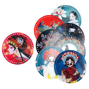 [COD]  New 3mm Drilled double-sided printed acrylic sheet handmade woven bag accessories diy Rattan basket weaving baseboard