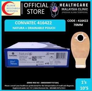 #KlinikKita| (1 Piece) Convatec 416422 - Convatec Natura+ Plus 70mm Drainable Closed Pouch Invisiclose Natura + ostomy