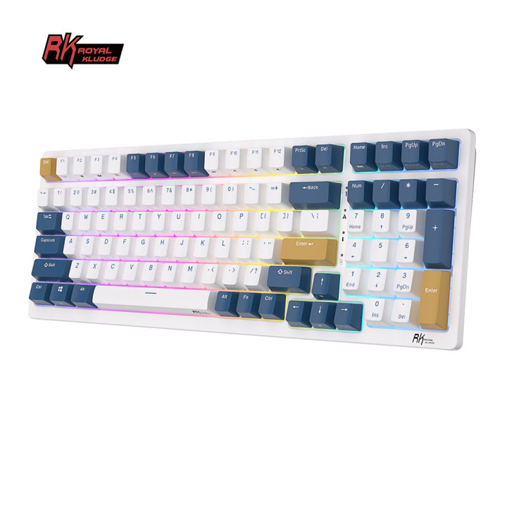 RK ROYAL KLUDGE RK98 RGB Gaming Keyboard 100 Keys Hot Swappable ...