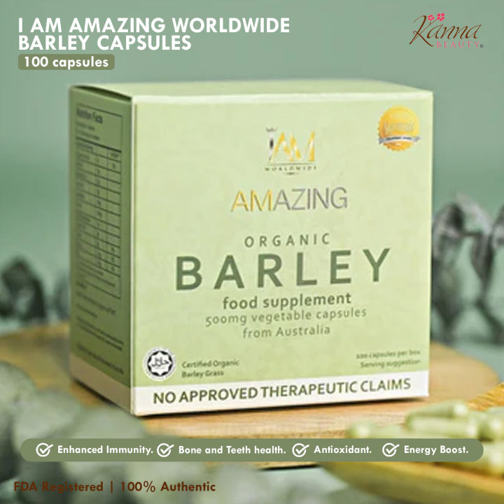 Amazing Organic Barley Food supplement 100 capsules Lazada PH