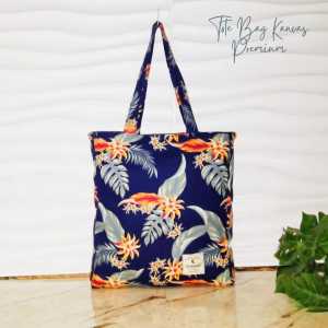 Carravelle Store tote bag kanvas resleting wanita / nudie bag motif polos canvas sueding tebal lembut bisa custom sablon