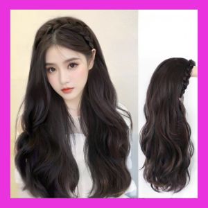 Tóc giả nguyên đầu gắn băng đô cài tóc dài 65cm đáng yêu