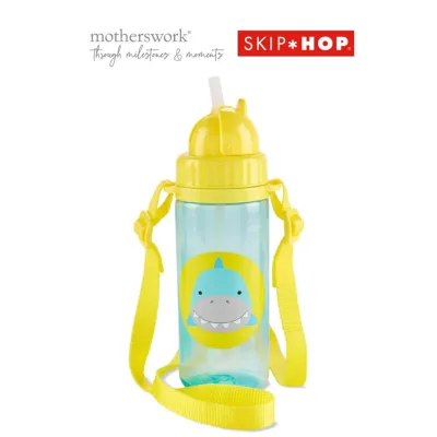 Skip Hop Zoo Straw Water Bottle 390ml (13oz) 18M+