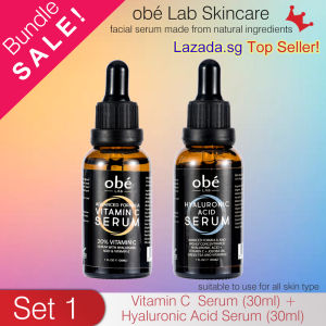 [Bundle Sale] Obe Lab Hyaluronic Acid Face Serum + Vitamin C Serum/ Brighten Skin Serum/ Anti-Aging Serum/ Retinol Serum 30ml Bottle [Bundle-Serum]