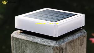SXH Solar-powered square pillar light Outdoor gate wall lights garden gate post lights RGB Gradient courtyard lights