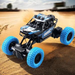 💞【Special price】💖Muya New Remote Control Off-Road Climbing Car With Colorful Flashing Lights Rubber Wheels RC Rechargeable Toy For Boys Kids Gift