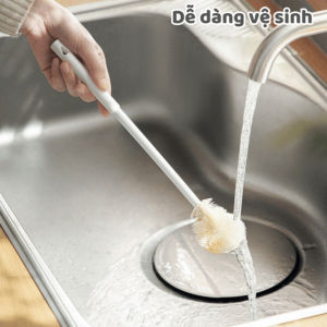 [HCM] Cọ Rửa Ly Bình Lông Mềm Gập 90 Độ Dụng Cụ Cọ Bình Nước Slicone gập 90 độ Cán Dài Tiện Lợi -Randy