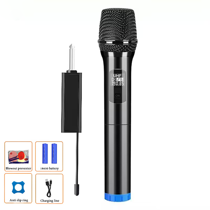 Wireless Microphone Rechargeable Karaoke Mic with Receiver System