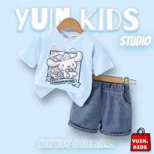 Set Baju Anak Perempuan Viral Motif Kuromi Dan Cinnamoroll Usia 1-5 Tahun Top Fashion Anak Perempuan