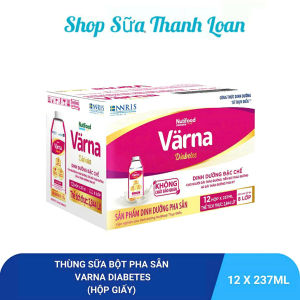 (HSD T10-2026) Thùng 24 Chai Pha Sẵn Nutifood Varna Diabetes Chai 237ml/ Thùng 12 Hộp Giấy 237ml.