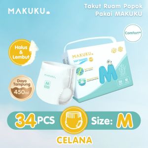 NEW TECHNOLOGY MAKUKU POPOK BAYI TIPIS COMFORT+ EXTRA DRY CELANA PANTS M34 L32 XL32 XXL28