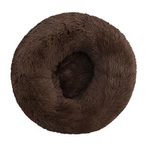 Long Plush Dog Bed Cushion Large Dogs Bed House Pet Round Cushion Bed Pet Kennel Super Soft Fluffy Comfortable for Puppy Dog House