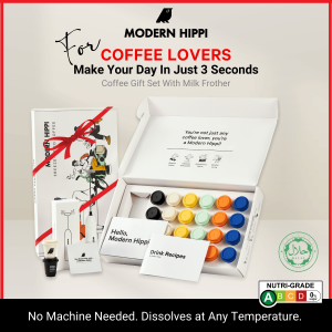 Modern Hippi Freeze Dried Coffee | Gift Set | 24 Cups | Premium Arabica Coffee Instant Freeze Dried Coffee | Hot Or Cold | Cold Brew | No Machine Needed