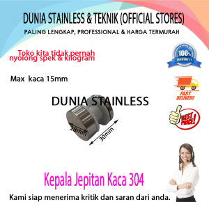 Kepala Jepitan Kaca 304 aksesoris stainless steel