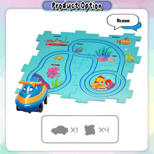 [iRojak] DIY Puzzle Car Track Rail Car Puzzles Aeroplane Race Play Set 轨道电动车玩具 Mainan Kereta Trek - BT427