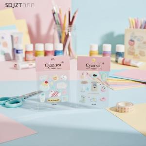 ZZ🔥🔥🔥 สติกเกอร์อีพอกซีคริสตัลรูปการ์ตูนแมว3D น่ารักรูปสุนัขแมวสติกเกอร์สมุดบันทึกแบบ DIY สำหรับตกแต่งโทรศัพท์มือถือแล็ปท็อป