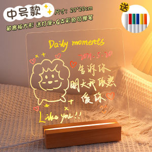Bảng thông báo acrylic trong suốt phát sáng bảng ghi chú có thể xóa vật trang trí để bàn bảng viết phong cách ins đồ dùng học tập.