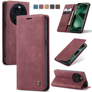 Phone Case For OPPO Find X6 / Find X6 Pro Retro Magnetic Leather Wallet Card Slot Flip Cover Casing