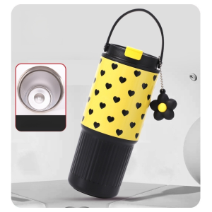 เทคโนโลยีการปิดเครื่องแบบสองเท่า ถ้วยเก็บความร้อน แก้วน้ำร้อน ปิดสนิทและไม่รั่วซึม ด้ายจับ ทําความสะอาดง่าย กําจัดแบคทีเรีย ถ้วยภาชนะฉนวน แก้วน้ำดื่มฉนวน