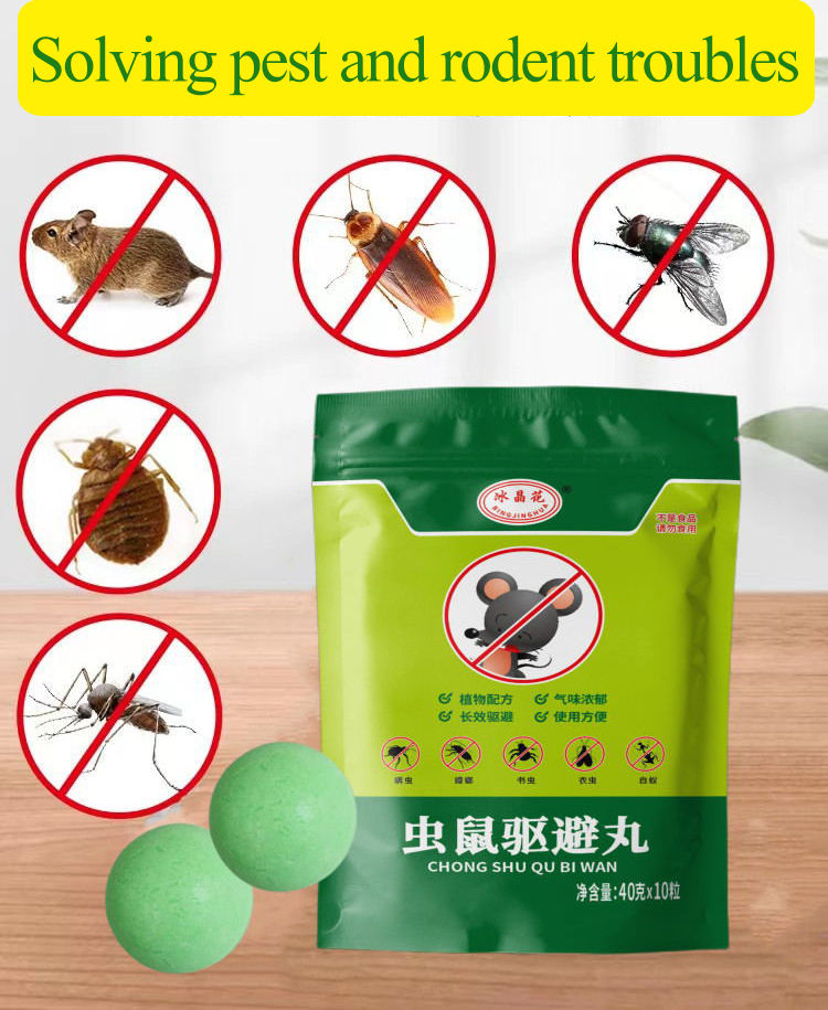 50/100Pcs Powerful Rat Repellent Ball, Non-Toxic Rodent Moth Balls ...