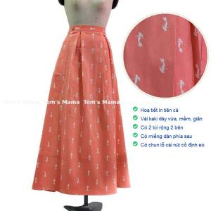 Chân váy chống nắng hoạ tiết Toms Mama