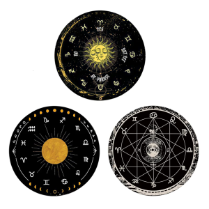 Divinations Mat Sun Moon Pattern Altars Tarots Pad Astrology Pendulums Chart Mat for Divinations Energy Healings