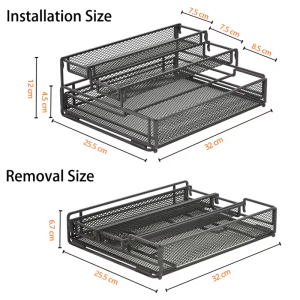 In stock supporting COD！Condiments Racks Seasoning Spice Storage Rack Folding Pull-Out Shelf Kitchen Spice Rack Layered Storage Rack Coffee Capsule Cosmetics Storage Stand Multi Functional Storage Racks