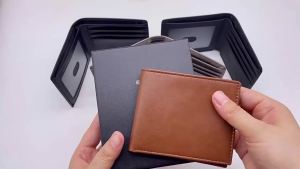 AE direct sale of new anti-theft genuine leather vintage mens wallet Best-selling slim wallet
