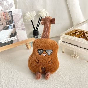 DYJKOUG Cartoon Guitar Plush Doll Pendant Violin Musical Instrument Guitar Plush Key Rings Bag Pendant Soft Guitar Plush Keychain Backpack Ornaments