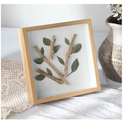 [SG Supper Offer ] Hollow 3CM Wooden Photo Frame for Dry Flower Frame Specimen Shadow Box Valentines Day Gift Wooden Photo Frames Christmas Teachers day Gift