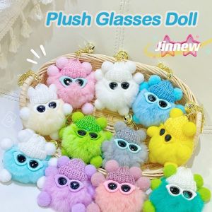 Ins Cute Plush Keychain Small Coal Ball Pendant Multifunctional Girls Bag Decoration