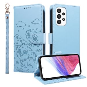 New Phone Case For Samsung Galaxy A53 A52S A52 A73 A33 A32 A23 A22 A13 A12 5G Cover Samsung A52 A32 A22 4G Pet Dog Magnetic Leather Wallet Card Slot Flip Case Casing