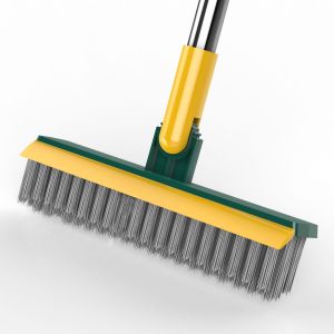 Chổi cọ vệ sinh nhà tắm cọ sàn tường gạch men bàn chải cọ đa năng cán dài kèm gạt nước tiện dụng My Home DN512