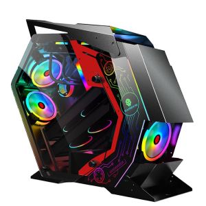 Desktop Casings Computer Case Pc Case Pc Chassis Motherboard 240 Water Cooling Gaming Internet Cafe Irregular Side Transparent Main DIY