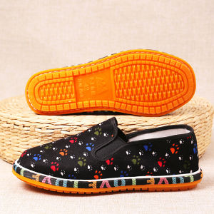 Taizhou Xishan Cloth Shoes With Cowhide Soles For Men And Women Black Traditional Craft Cloth Shoes For Spring And Autumn Slip-On Shoes For Work Leisure And Driving