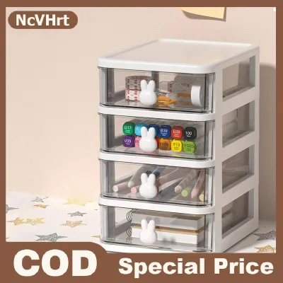 NcVHrt Tủ nhựa đa tầng lưu trữ máy tính để bàn thuận tiện của mỹ phẩm văn phòng phẩm