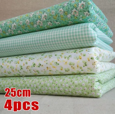 4pcs/set 25cm/50cm Stay Home Handmade DIY Square Craft Sewing Cotton Fabric Cloth Per Bundle Patchwork Soft Floral