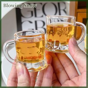 Blowing 1PC 2oz Beer Cup Small Handle Plastic Whisky Mini For Party Mug Barware Kitchen Dining Bar Home Garden Decoration