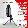 USB Condenser Microphone  Recording for Singing Full Set for MAC or Windows or Android Microphone for Videoke Complete Set Mic Condenser with Tripod Stand. 